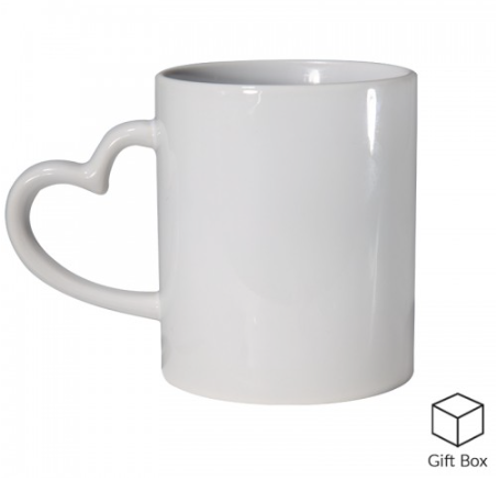 11oz Heart Handle Mug