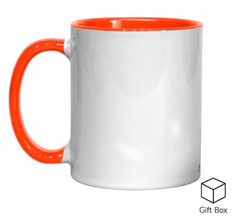 X 11oz Coloured Inner & Handle Mugs